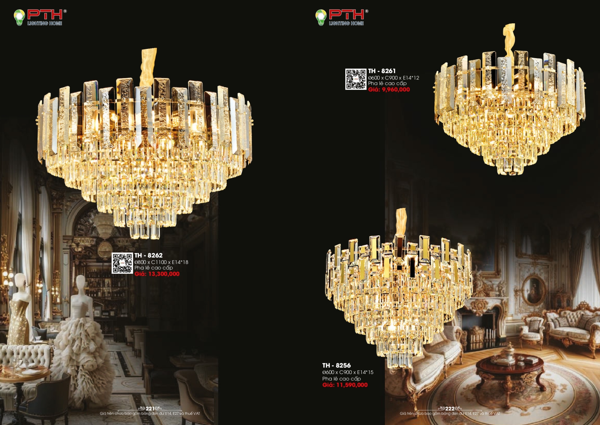 Bảng giá đèn trang trí PTH Lighting Home 2026